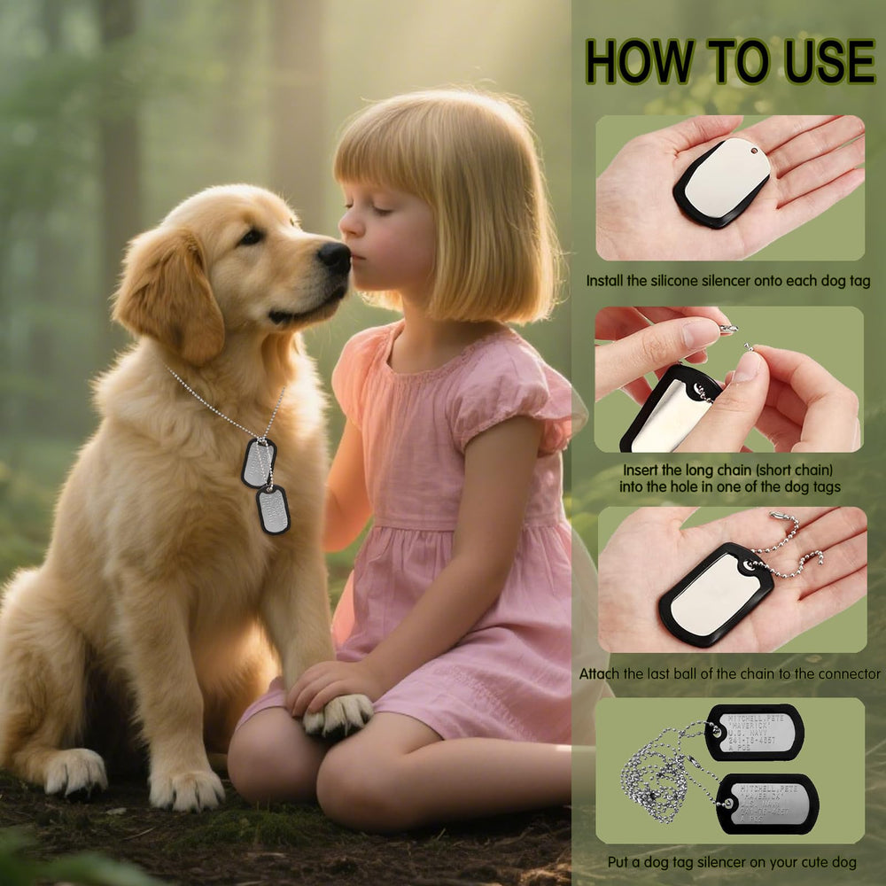 LMUWECNO black silencers on tags reduce noise during walks