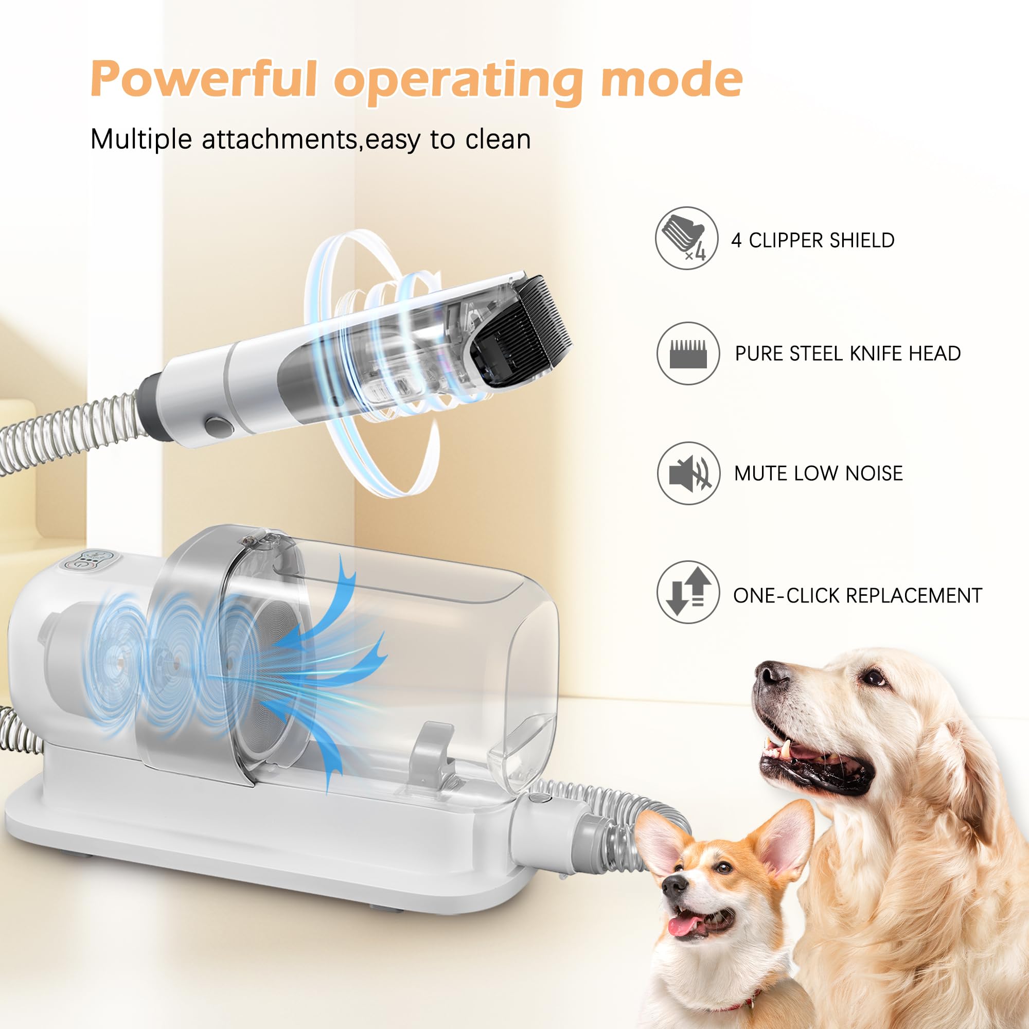 LMVVC pet grooming kit includes 5 tools for efficient shedding grooming