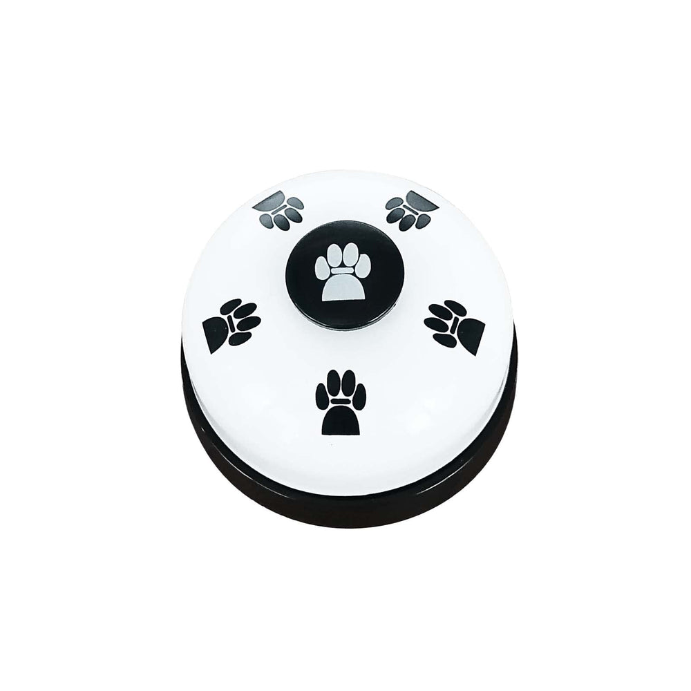 LNAUJS white pet bell with paw print on surface, designed for everyday use.