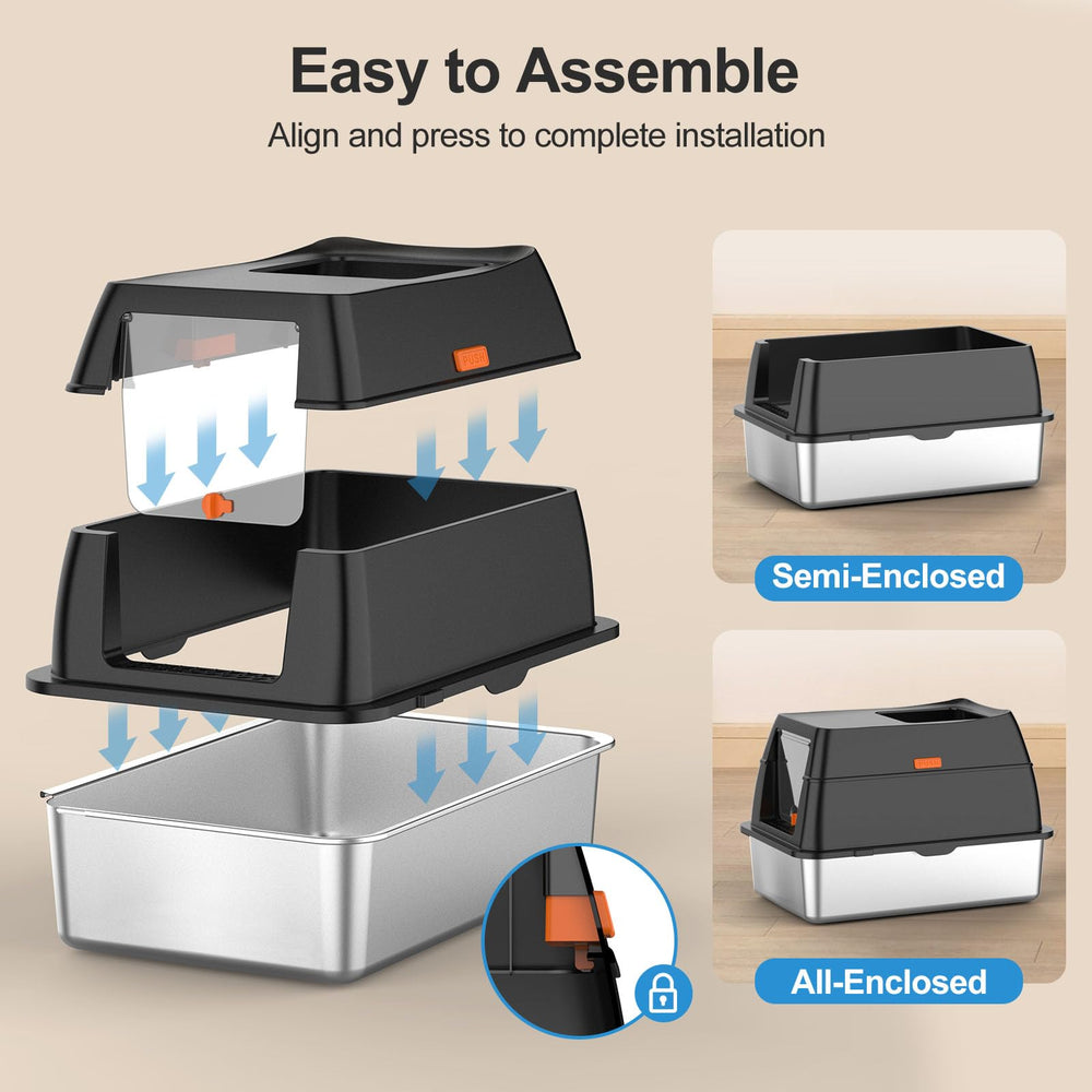 Lobeve enclosed cat litter box — private space and odor containment