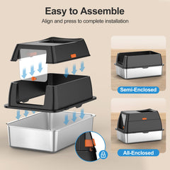 Lobeve enclosed cat litter box — private space and odor containment