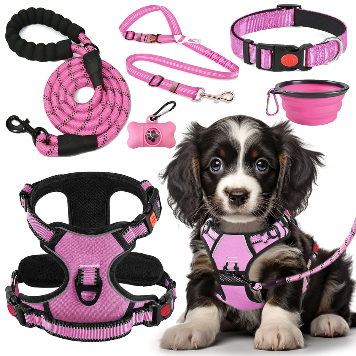 Lobeve No-Pull Harness front view shows comfort during walks