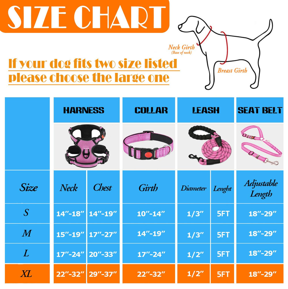 Lobeve Reflective Stitching harness pink-XL boosts visibility during low light