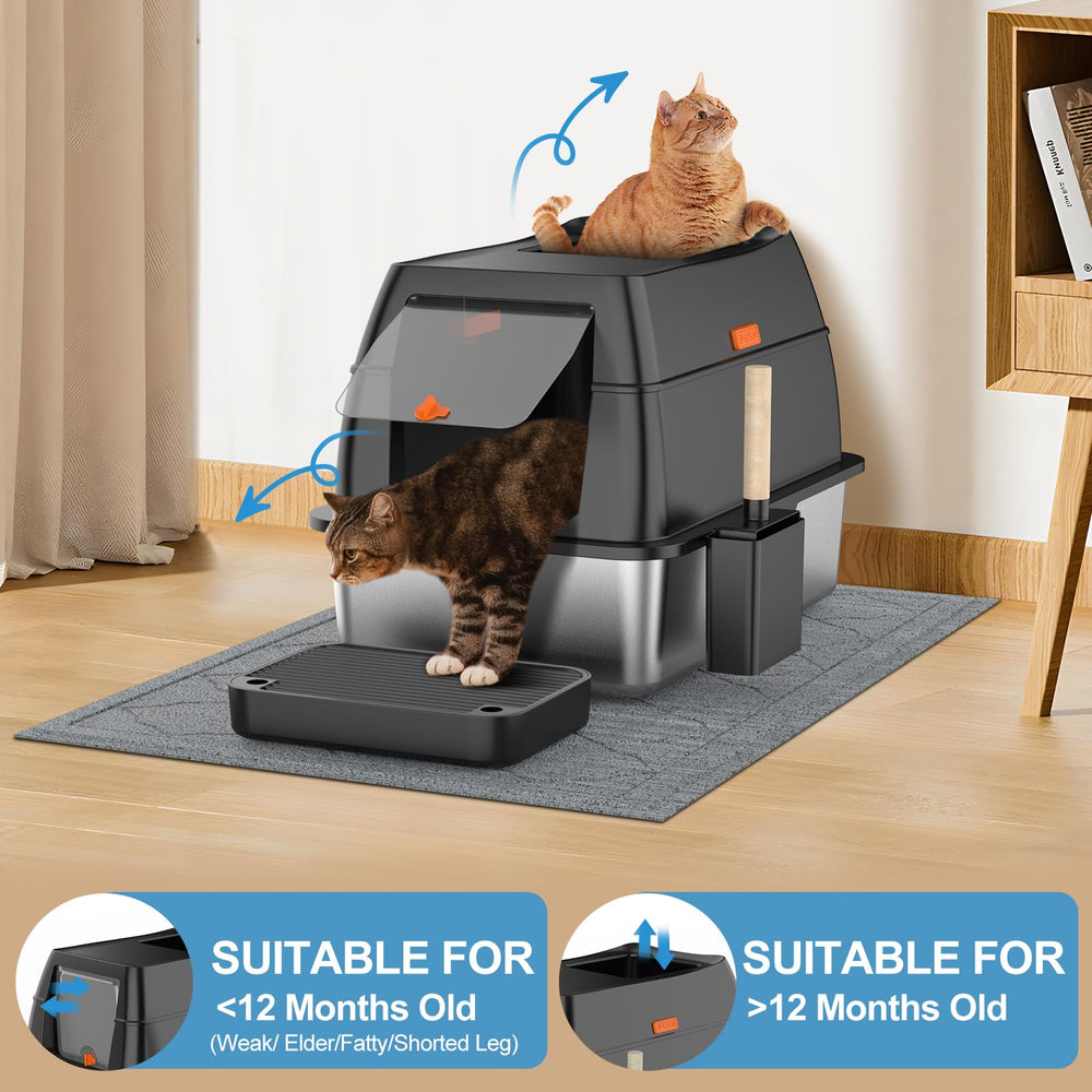 Lobeve semi-enclosed litter box — privacy with easy cleanup
