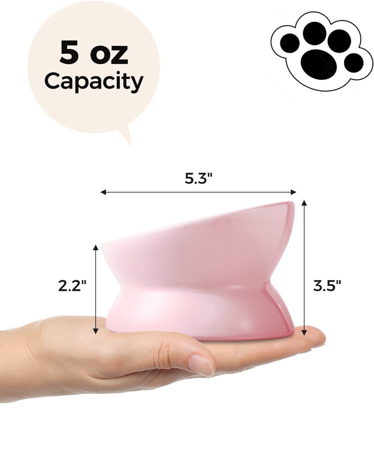 LoeJan microwave-safe cat bowl for quick cleaning and use with warm meals