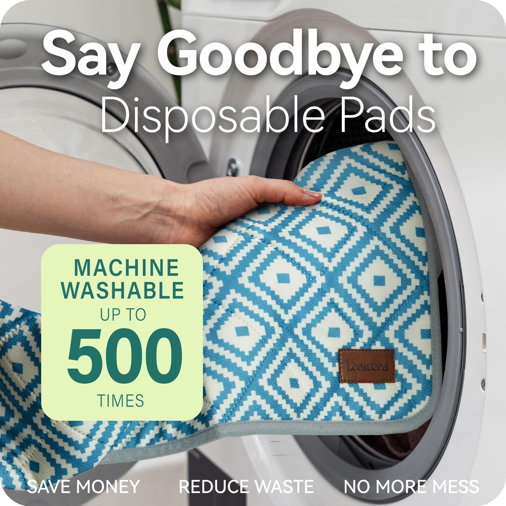 Loesuona machine-washable pad remains durable after many washes.