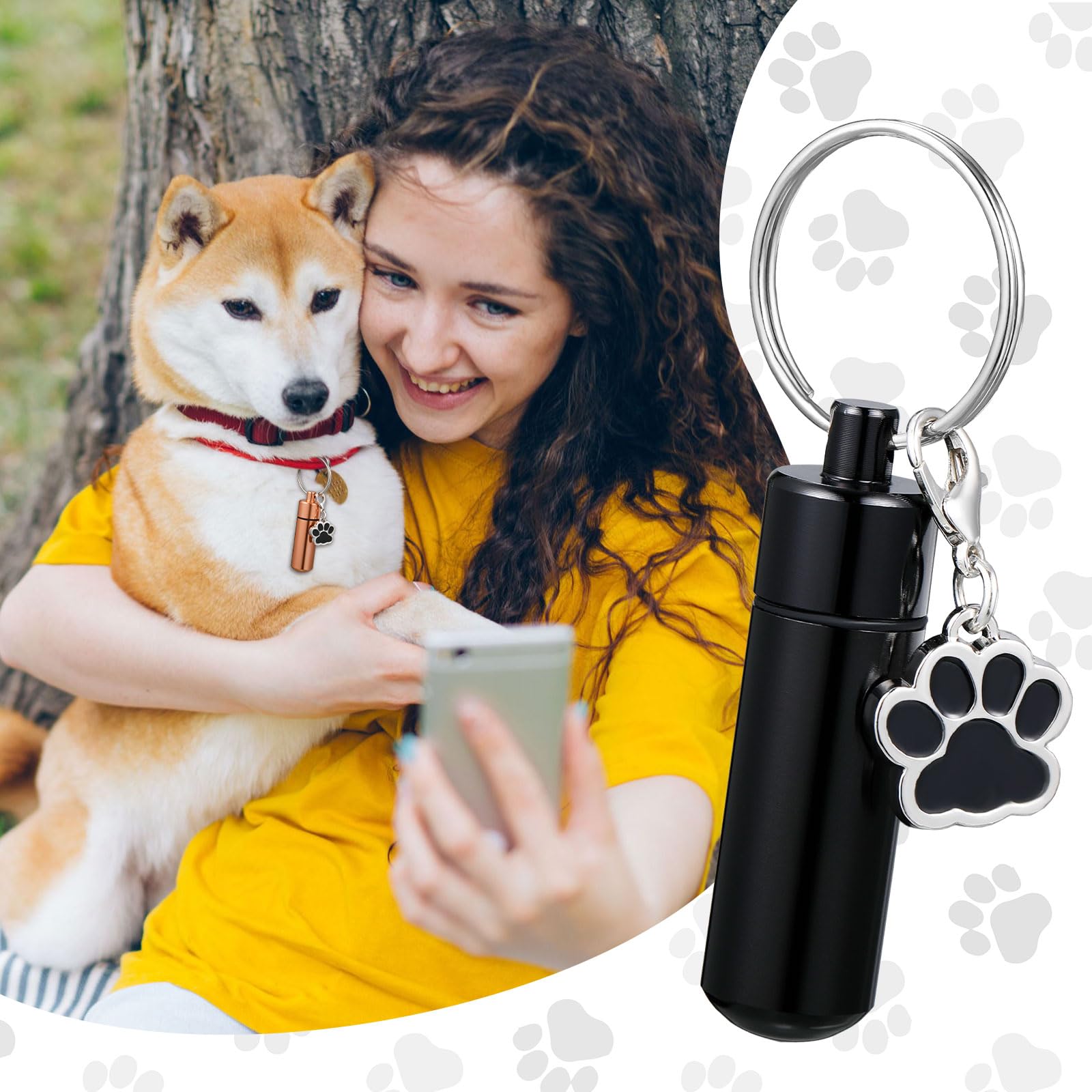 Loetere paw pendant closeup reveals compact size ideal for on-the-go keepsakes.
