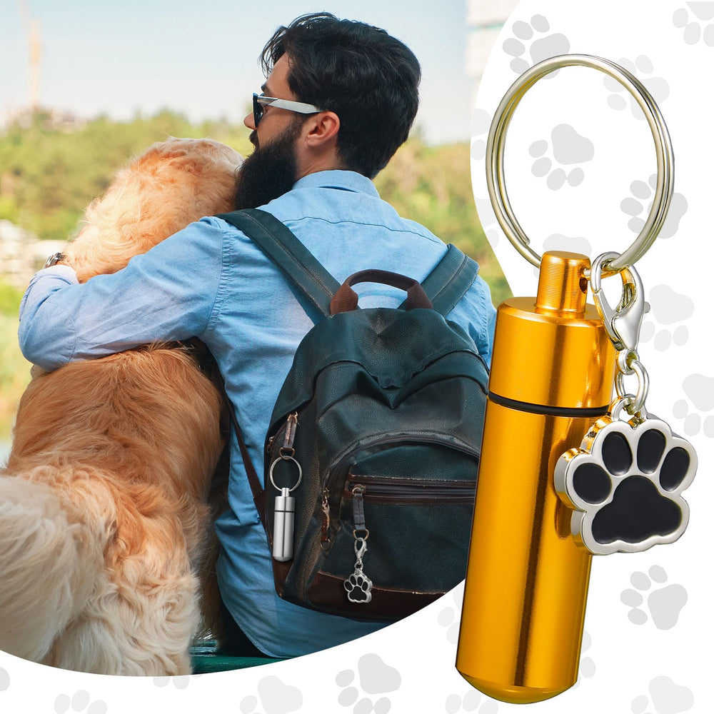 Loetere paw pendant open-cylinder view shows room for ashes or fur.