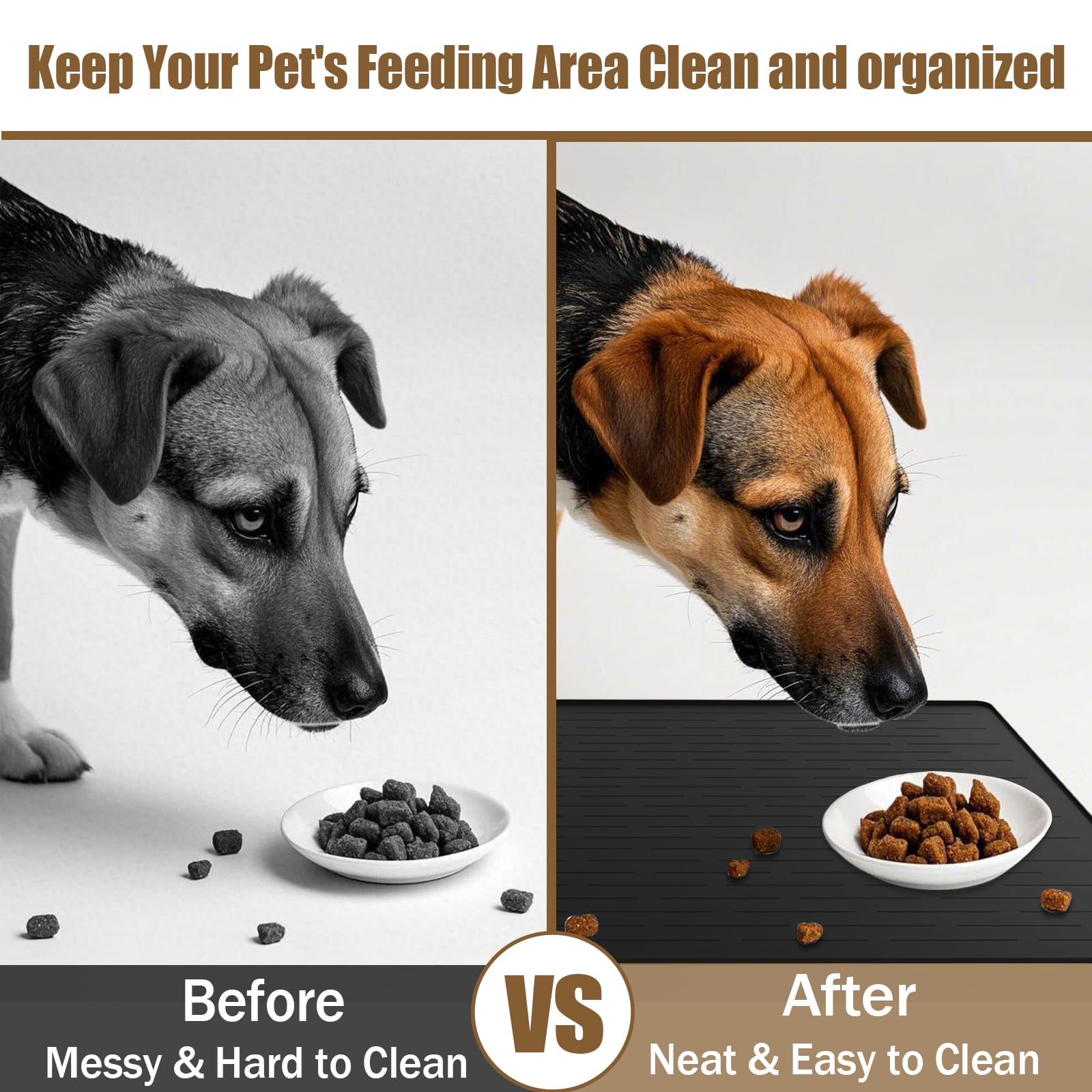 LOGIFTVE anti-slip-dog-bowl-mat keeps bowls in place on any floor, reducing spills.