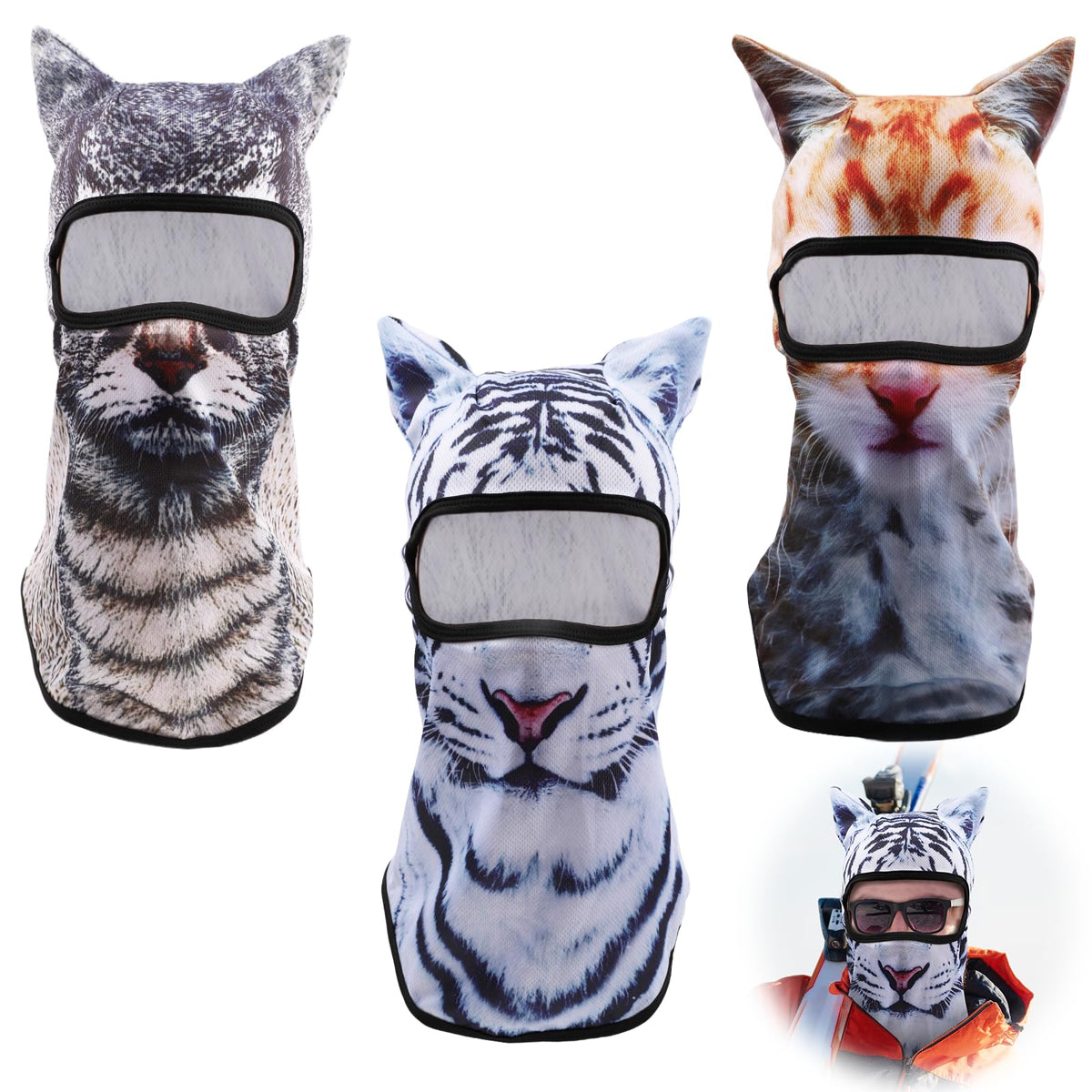 LOGJAM Cat Shiesty mask with ears design enhances playful outdoor style.