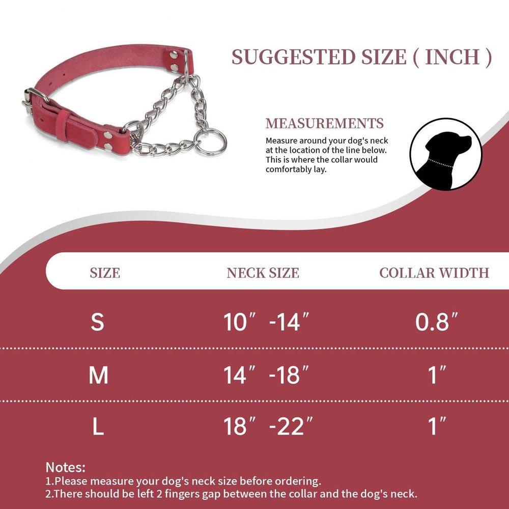 LOIIHEII dog collar adjustable loop red closeup for safe leash training