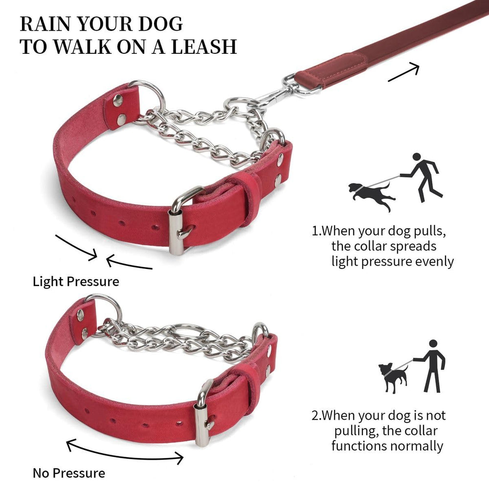 LOIIHEII dog collar red size range for small to large breeds