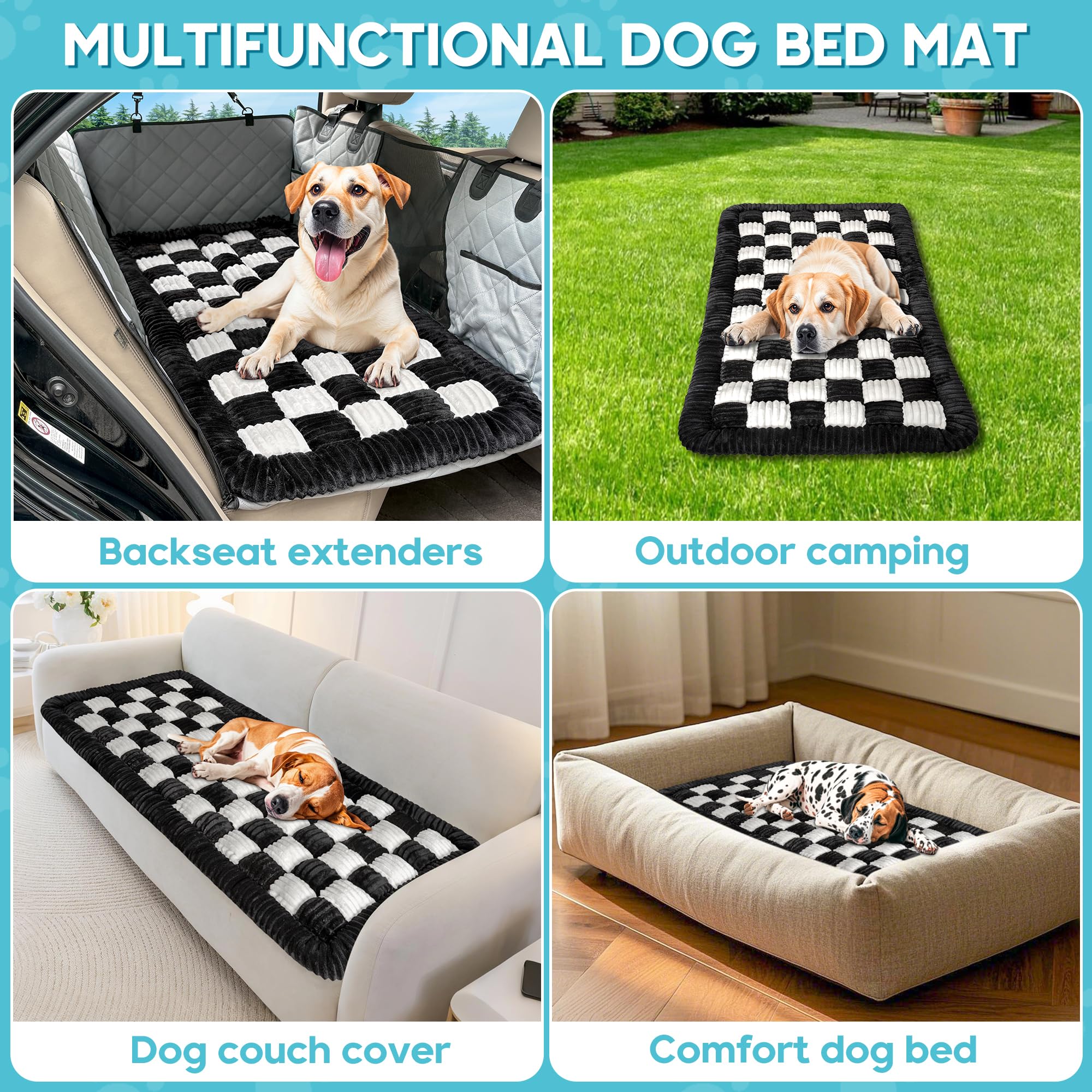 Loiion backseat-compatible mat versatile for car, sofa, or outdoor use