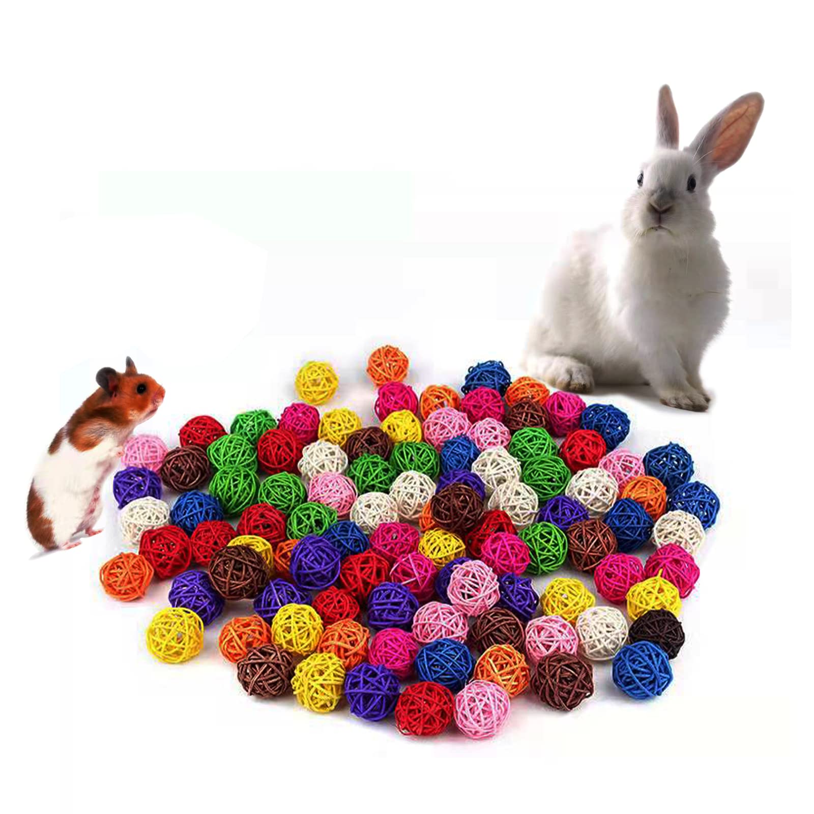 LOIUGENTE parrot chew toys ball-04, safe natural wicker for chewing and boredom relief