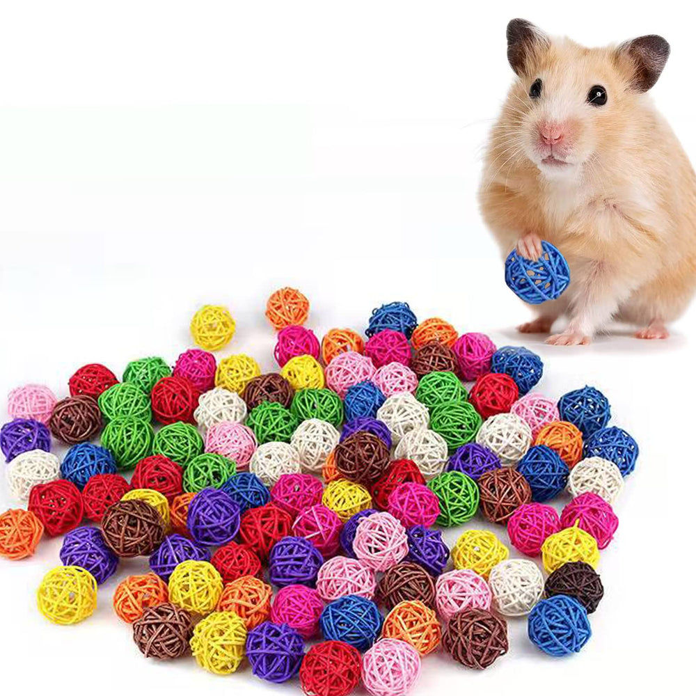 LOIUGENTE parrot chew toys ball-07, 3 cm diameter fits small birds like parakeets and hamsters