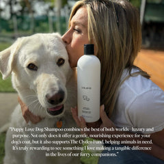LolaVie Puppy Love shampoo lathers well for all coat types