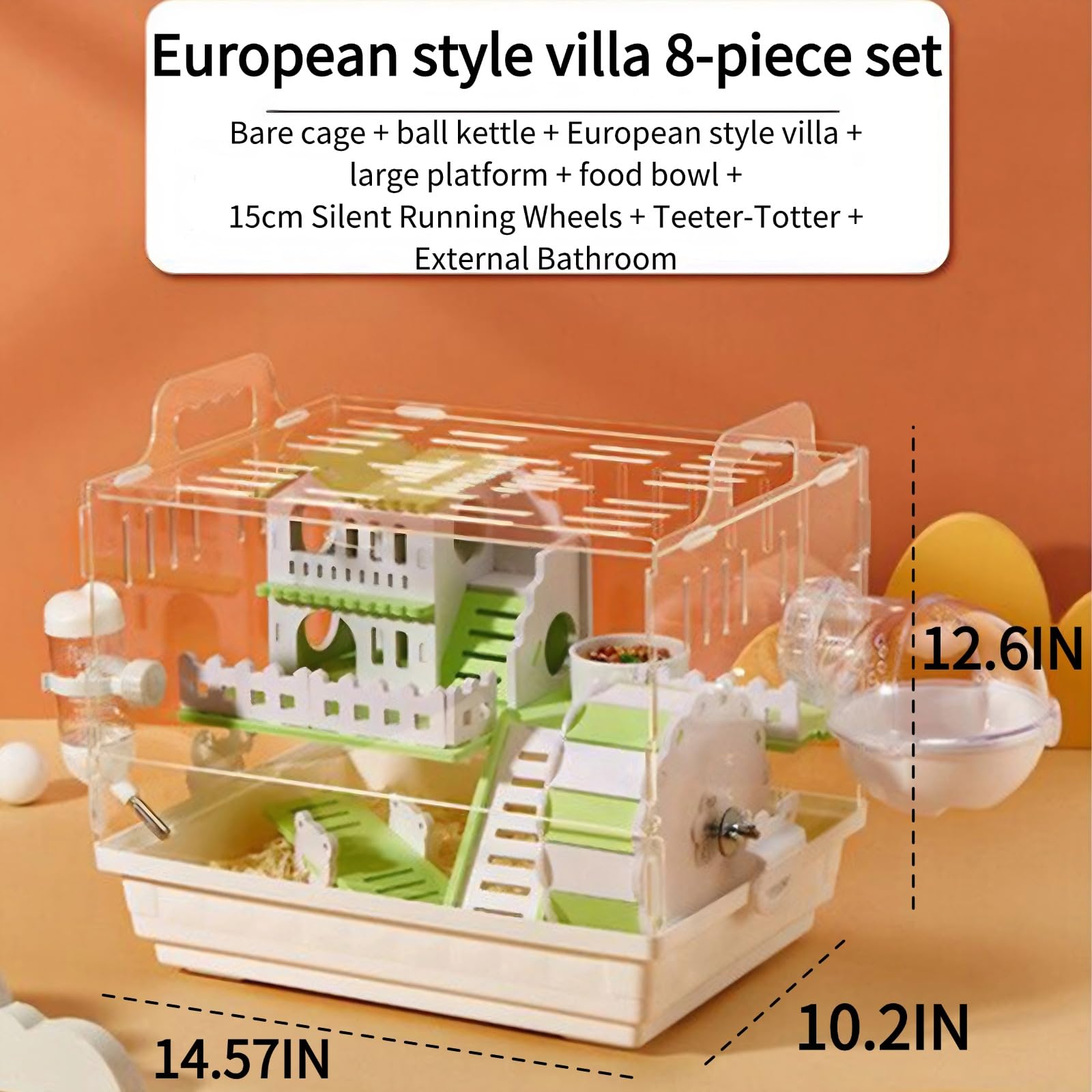 LOLLBIRD expandable habitat supports both dwarf and Syrian hamsters with modular design.
