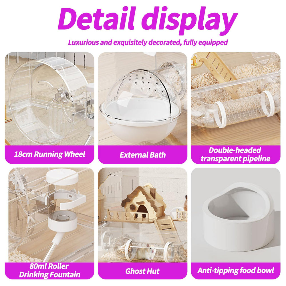 LOLLBIRD hamster cage accessories compatibility emphasizes customization options.