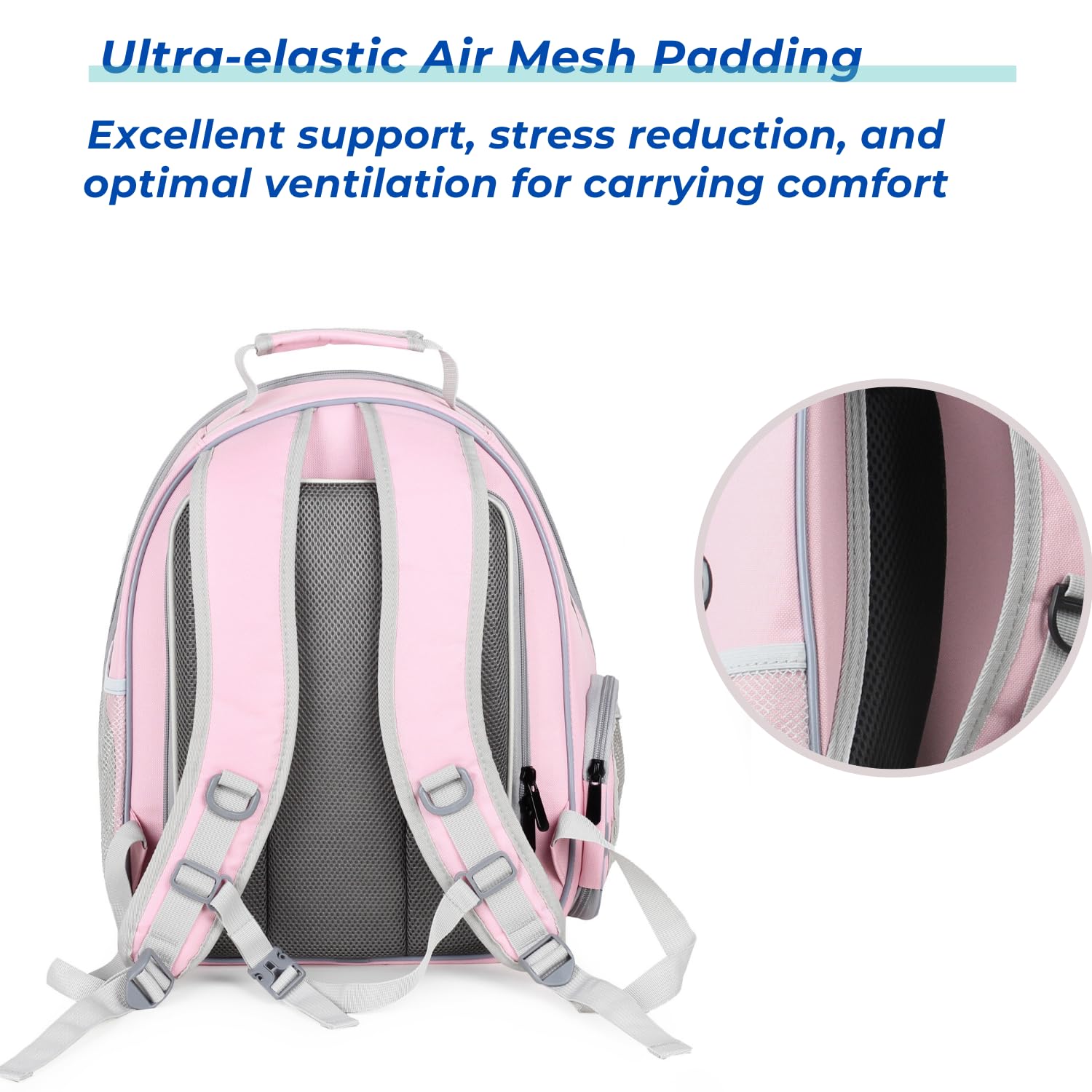Lollimeow all season padding provides cushioned comfort during car or cabin travel