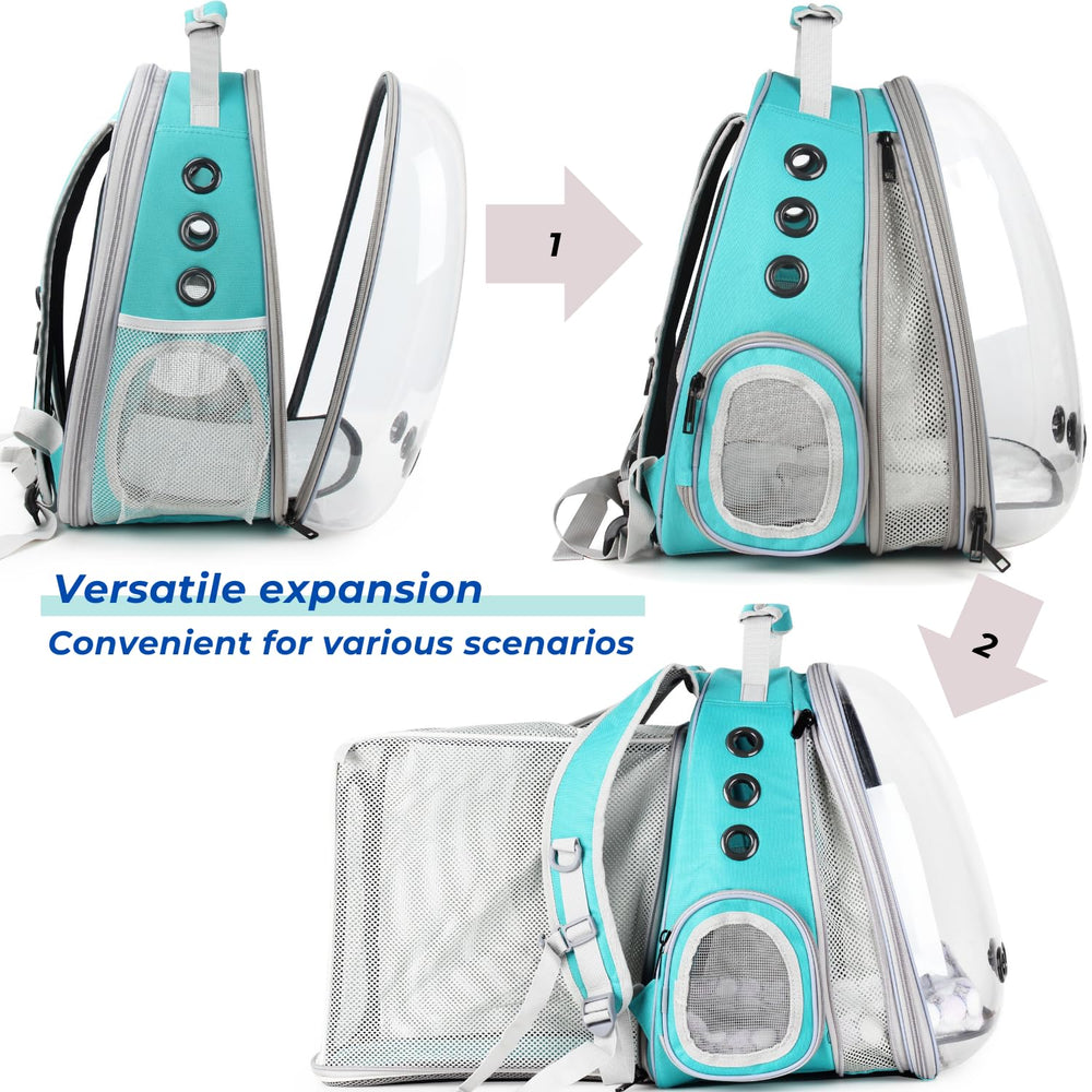 LOLLIMEOW expandable back panel extended reveals extra space for movement