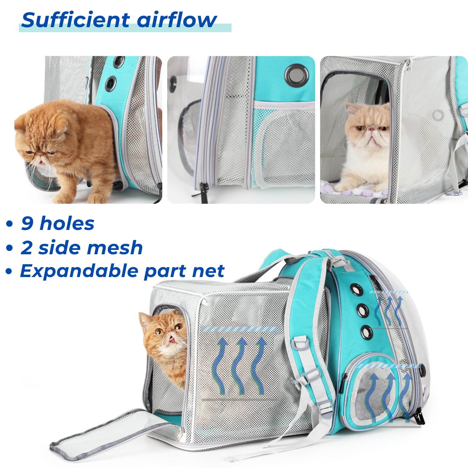 LOLLIMEOW expandable ventilation system with multiple vents improves airflow