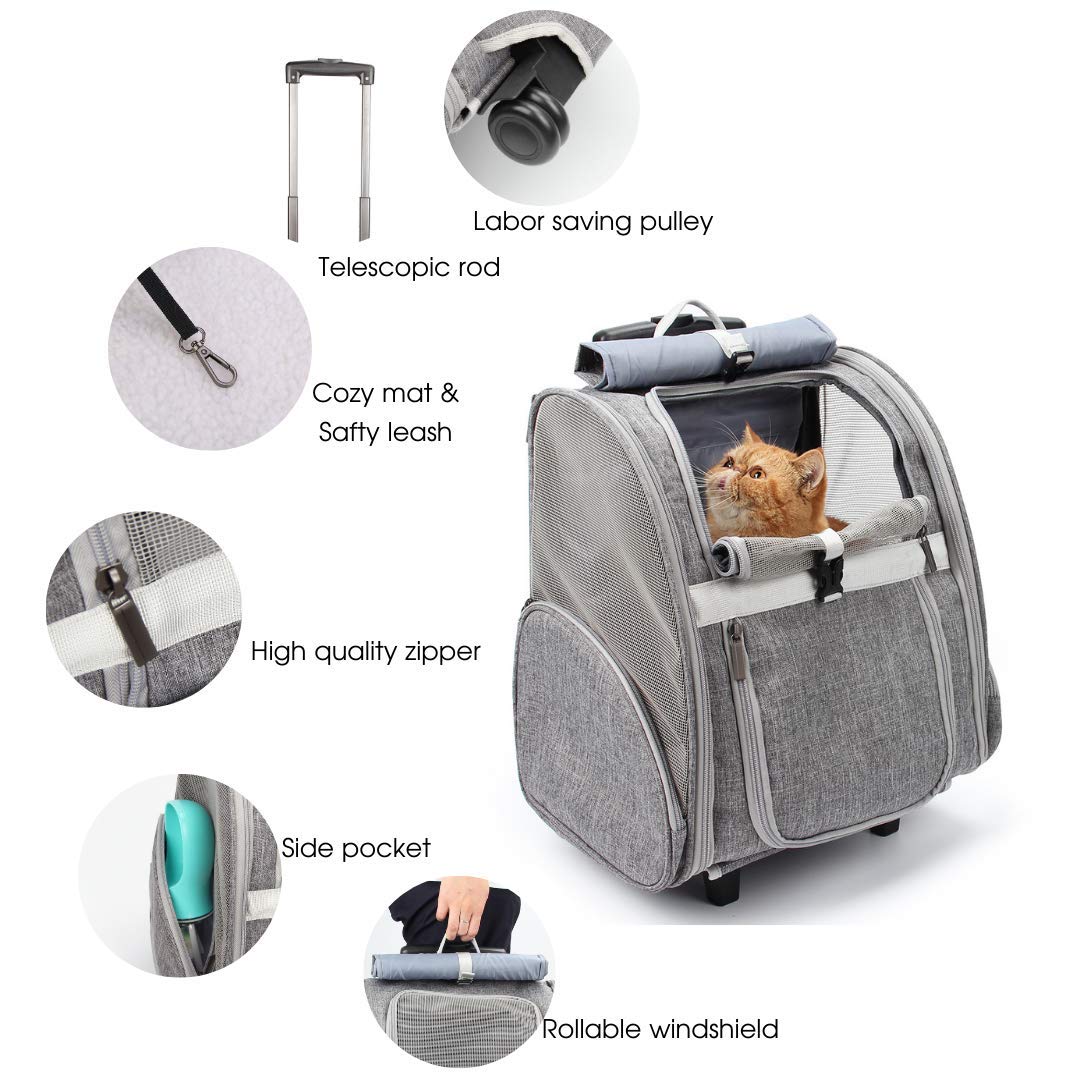 LOLLIMEOW pet bag ventilation mesh for airflow and visibility