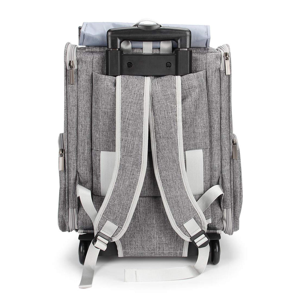 LOLLIMEOW telescopic handle with side pouches for organized journeys