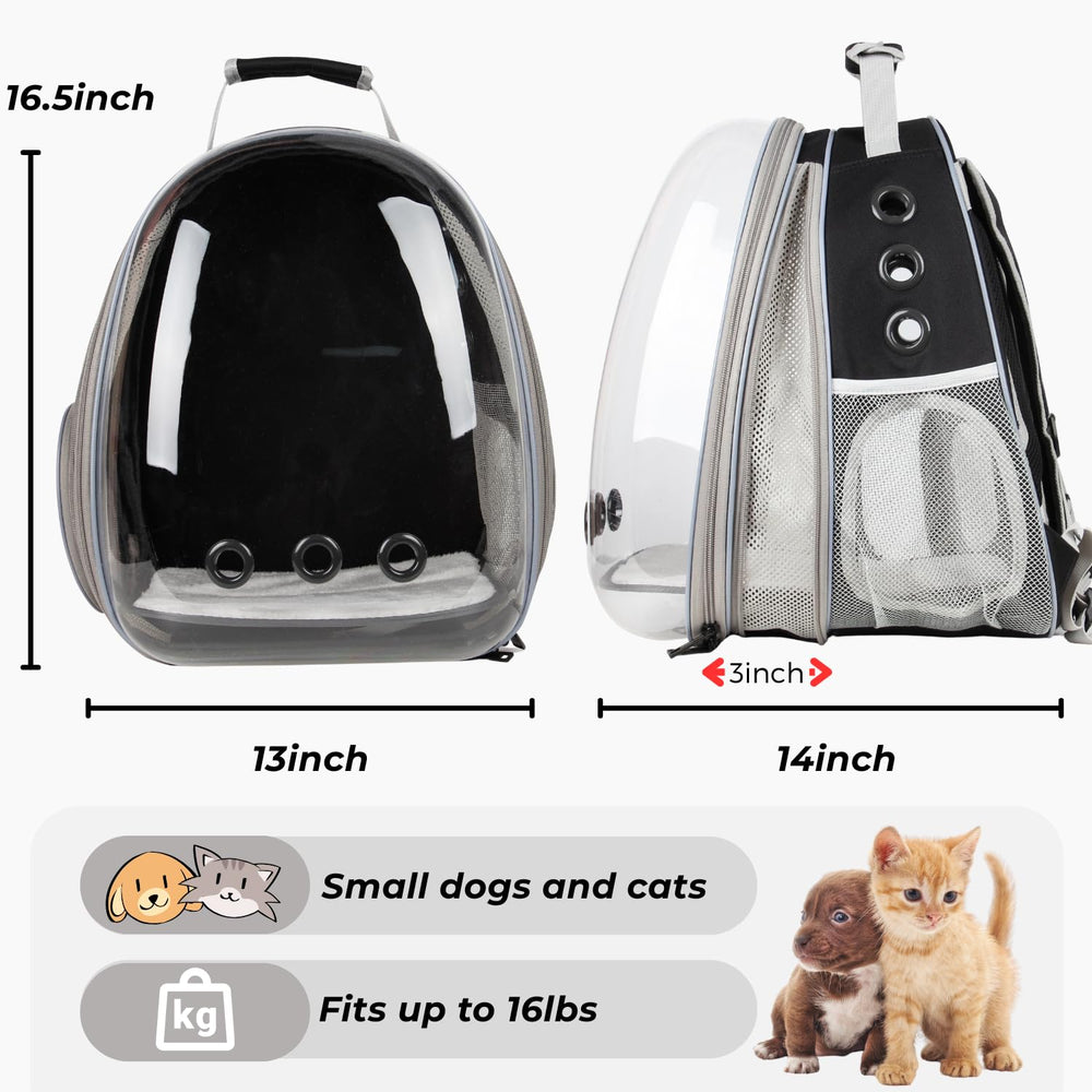 Lollimeow XL expandable design demonstrates extra room for pets up to 16 lbs