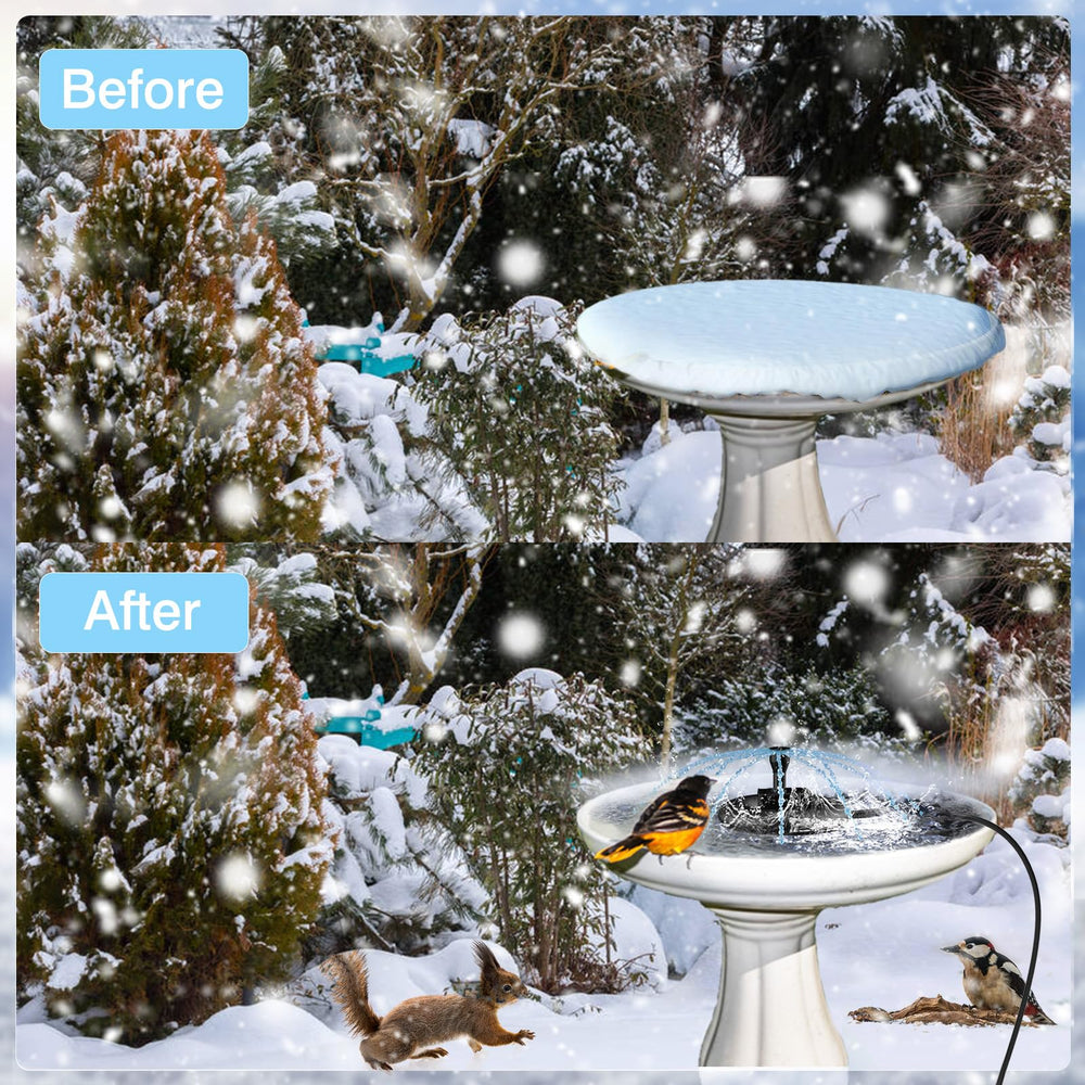 Lollyes 3.3ft cord provides flexible setup for garden bird baths