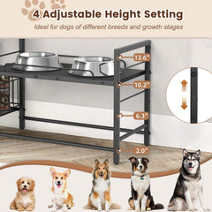 Lomivra dog toy bin integrated in the stand for easy access.