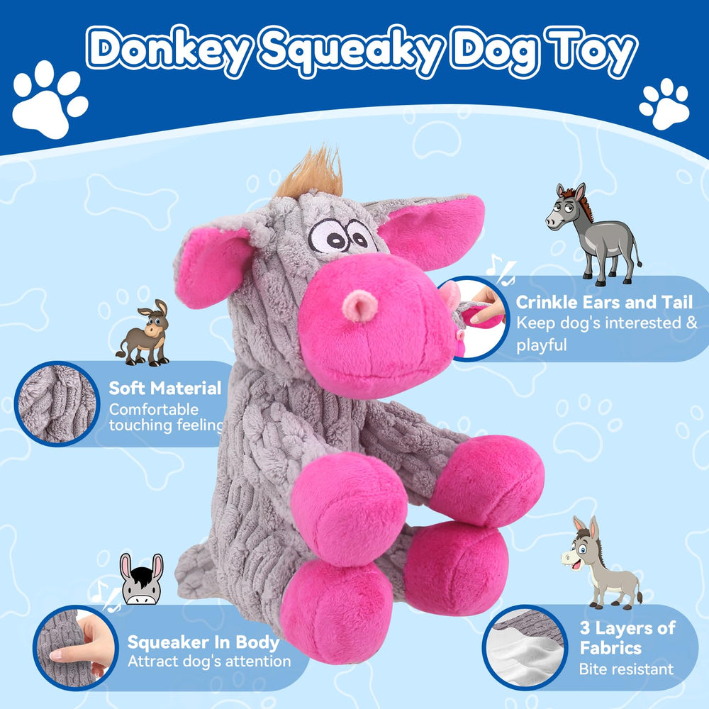 loncoldy crinkle squeaker dog toy for engaging solo and group play