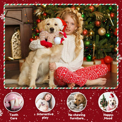 loncoldy dog christmas reindeer toy bite-resistant plush supports durable cuddle sessions