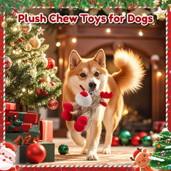 loncoldy dog christmas reindeer toy crinkle-ears sparks curiosity during indoor play