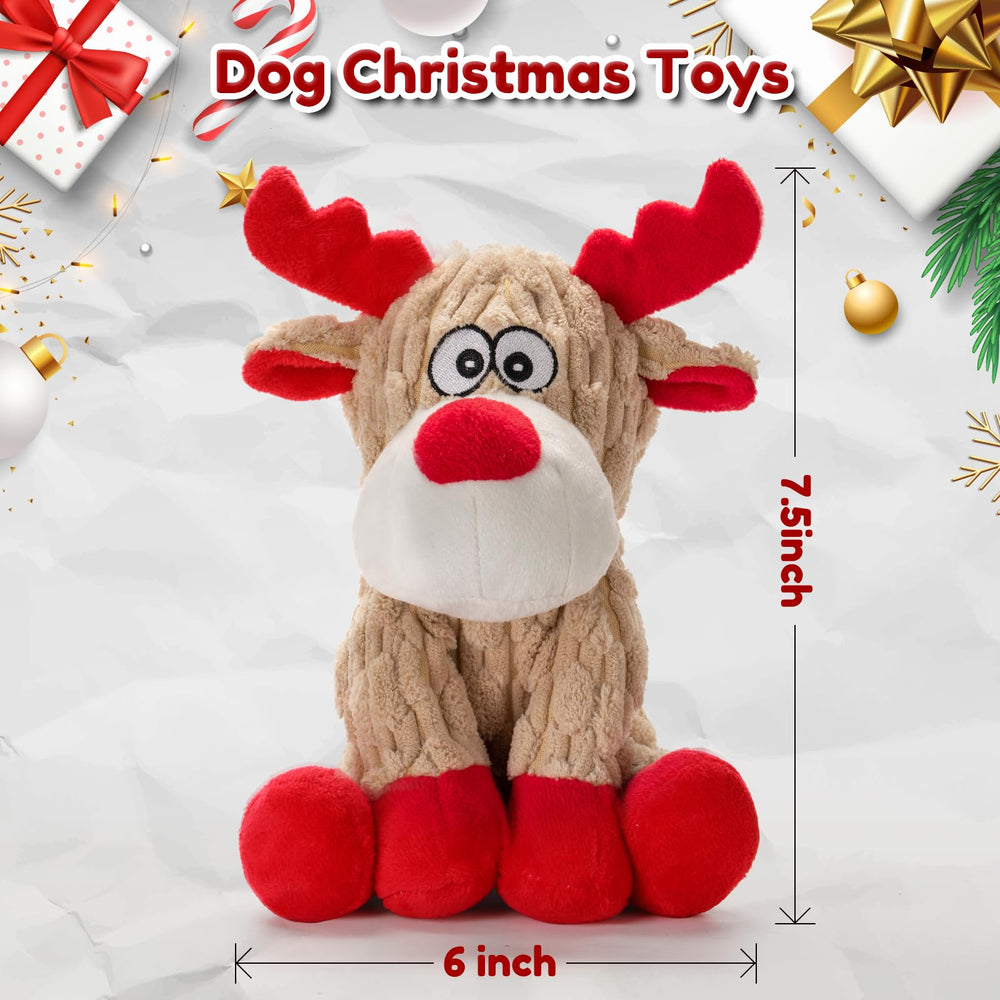 loncoldy dog christmas reindeer toy dental-friendly design aids gentle mouth cleaning