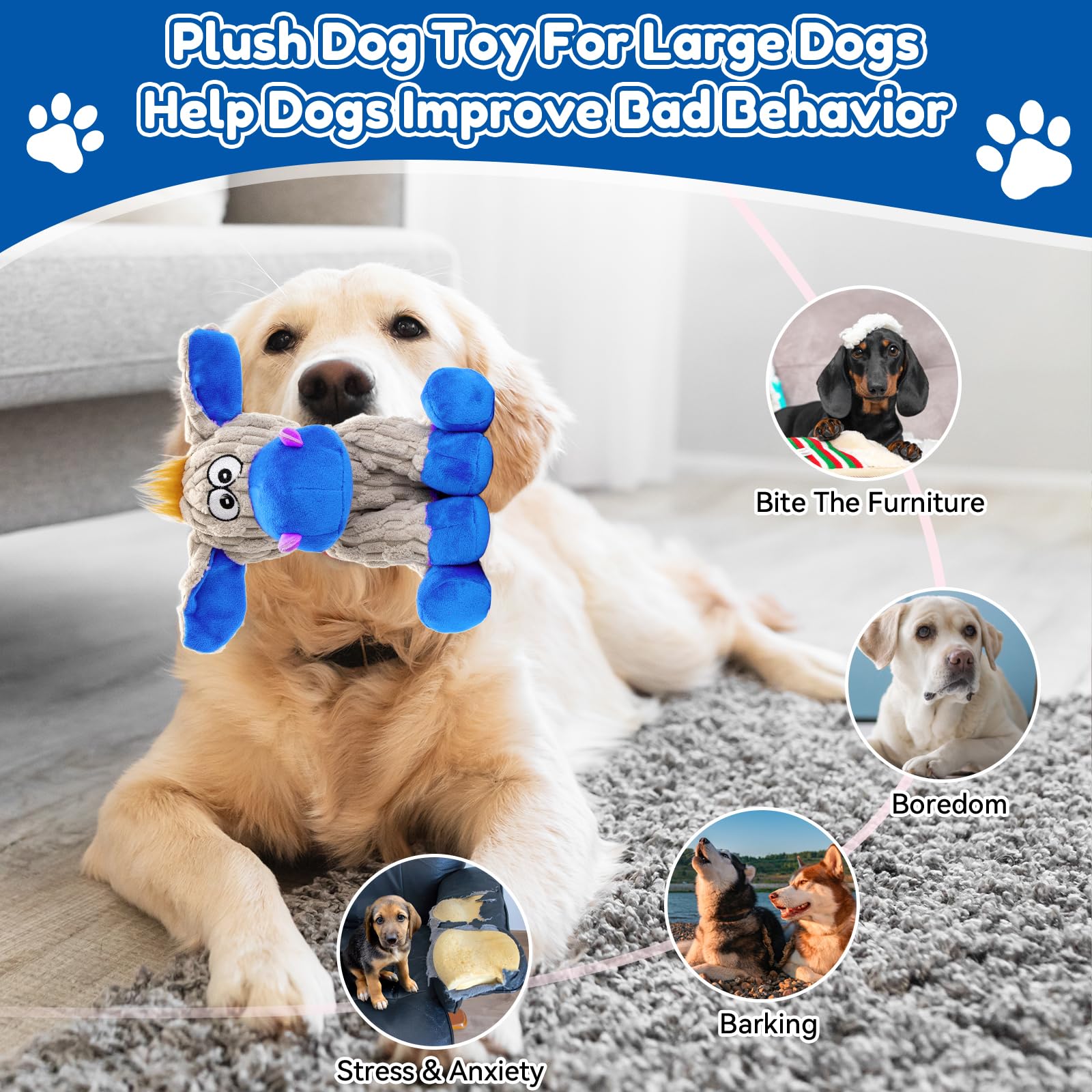 loncoldy double-stitched dog toy endures countless chews