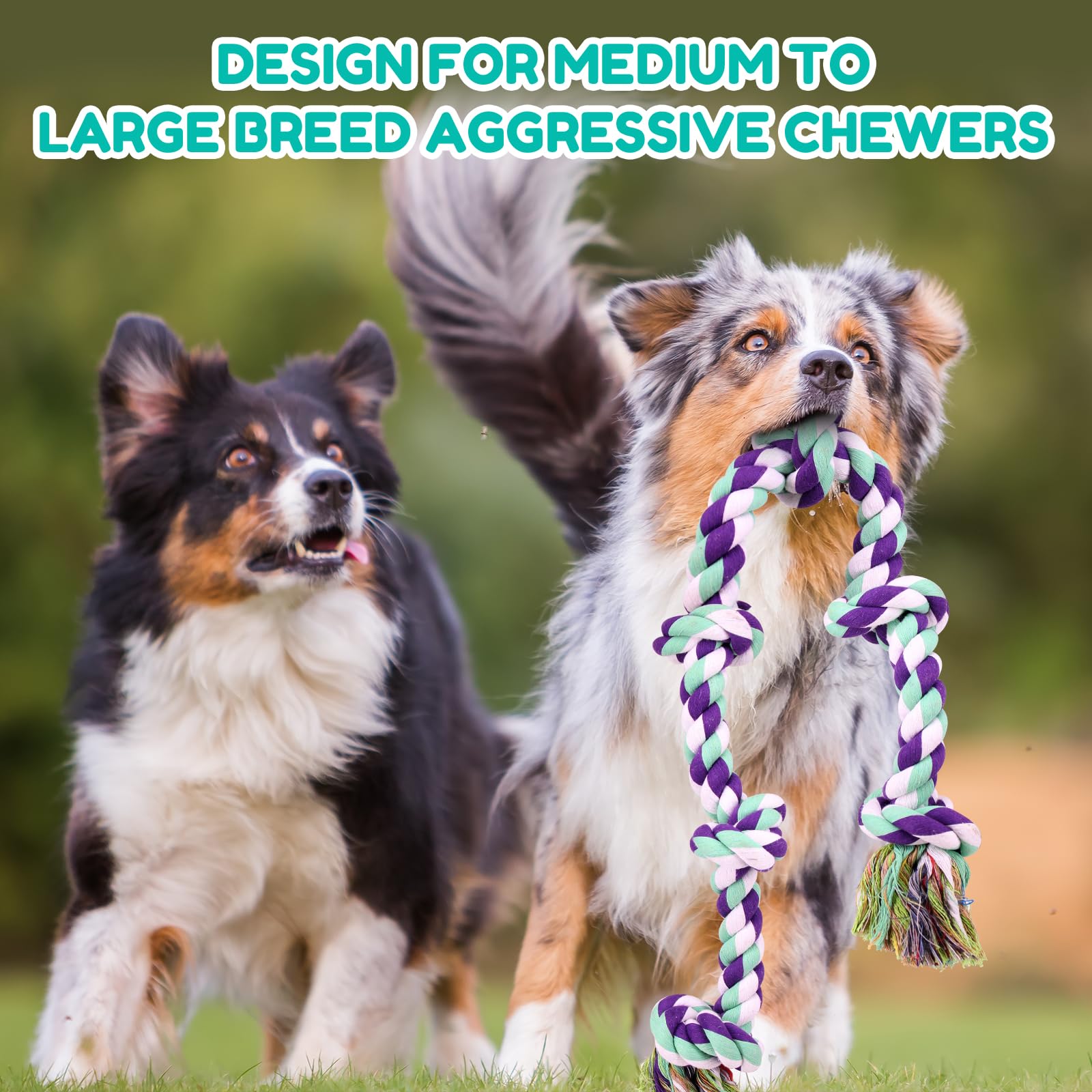 loncoldy medium-large breed rope toy ideal for 30-100 lbs dogs