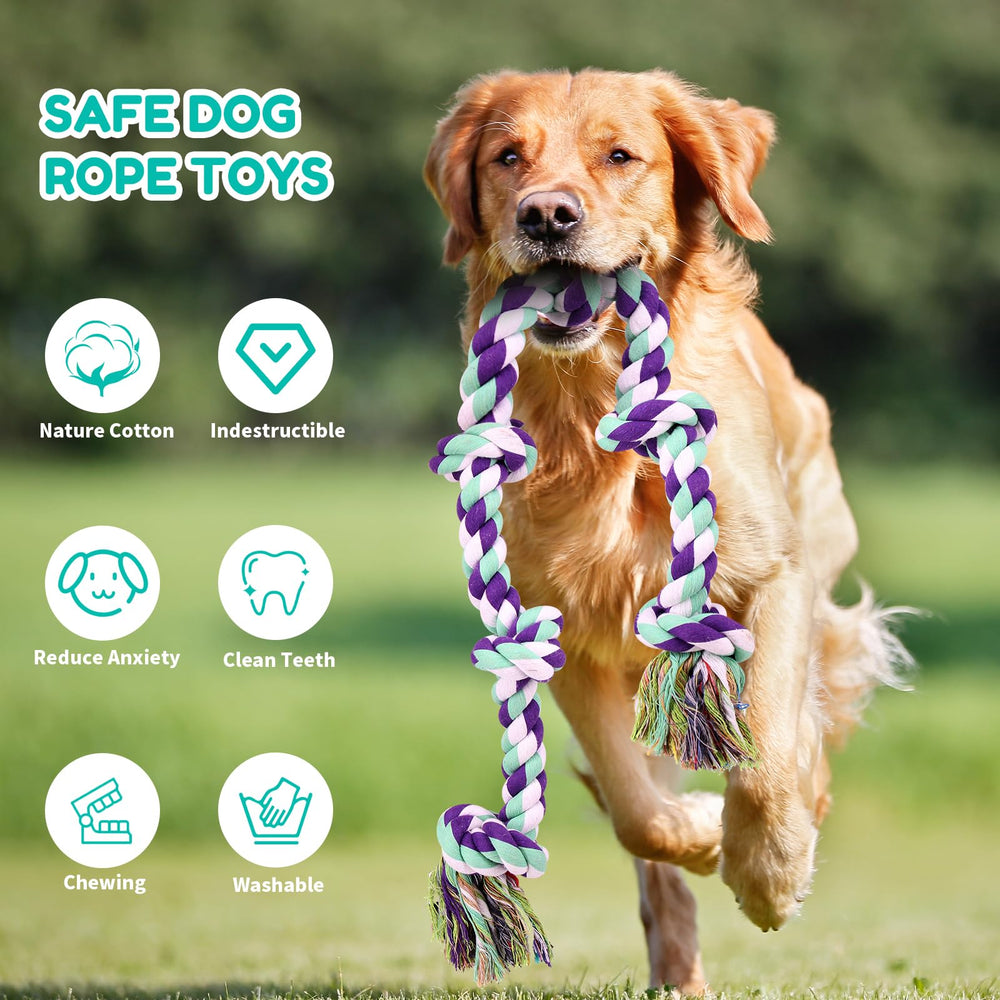 loncoldy natural cotton rope aids gentle teeth cleaning during play
