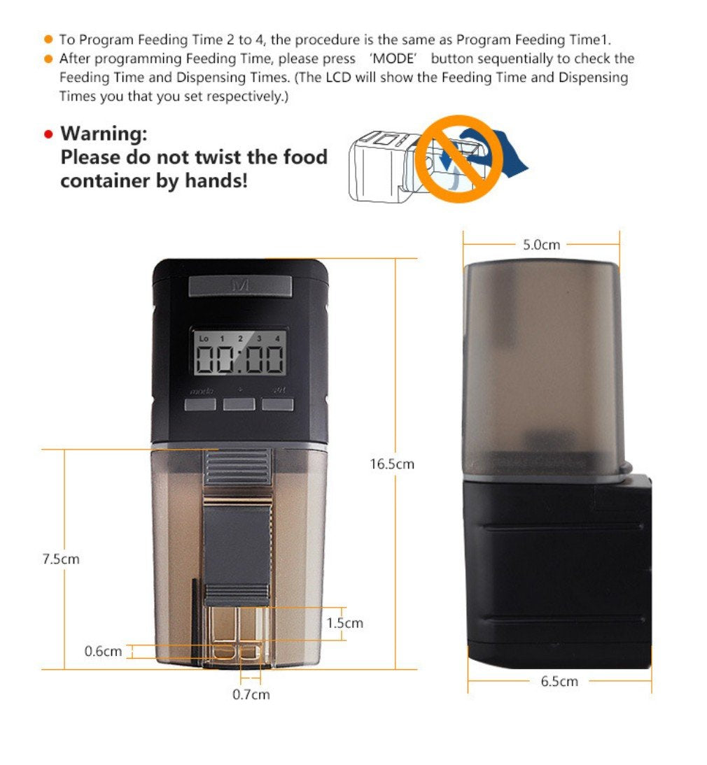 LONDAFISH dispensing mechanism releases precise portions for routine care.