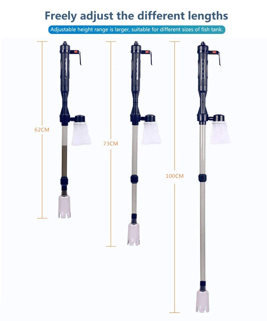 LONDAFISH extendable-length 62-73-100 cm for versatile aquarium cleaning