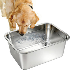 Lonepetu 3-gallon dog water bowl highlighting its large capacity for giant breeds.