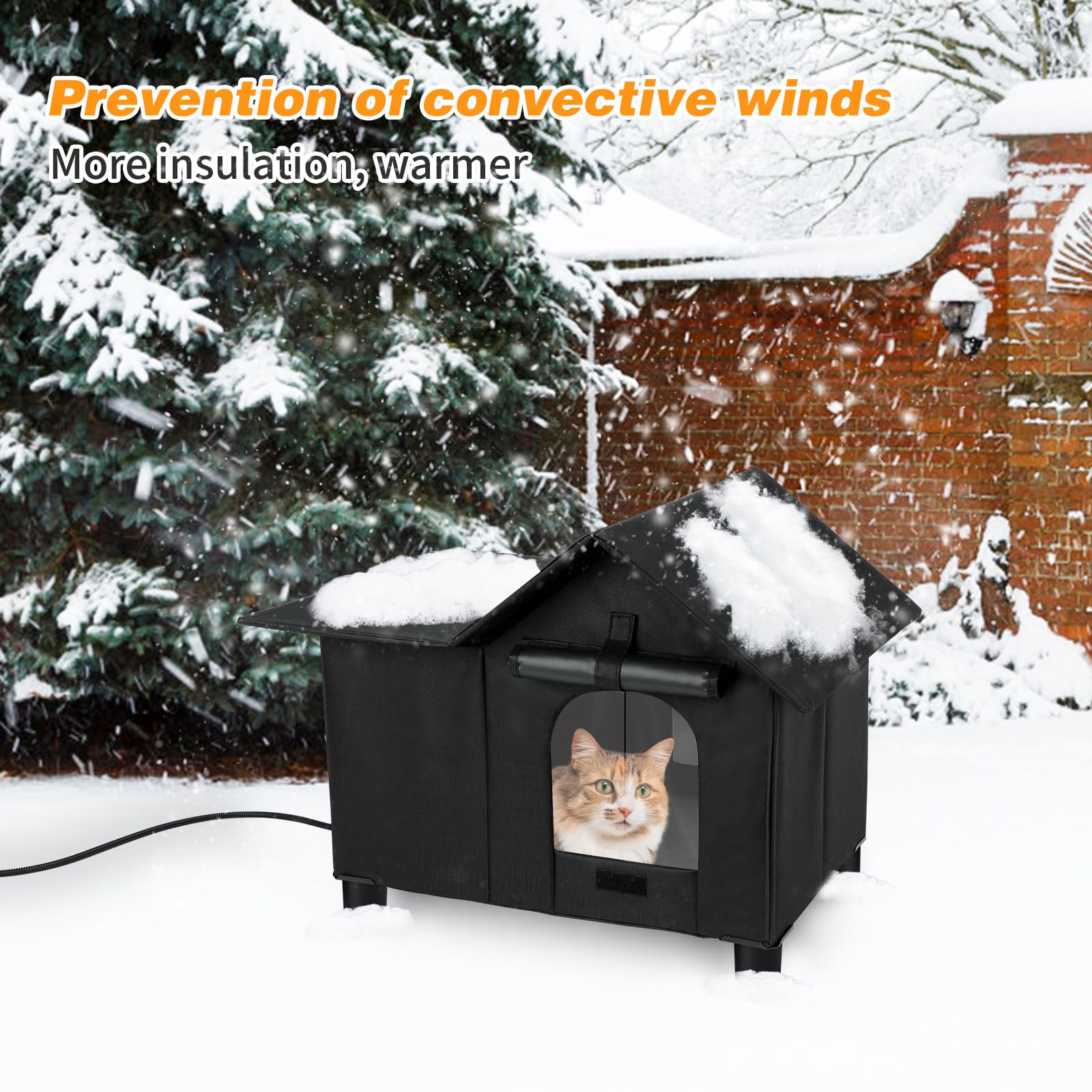 Lonepetu ample interior space accommodates multiple cats for social warmth.