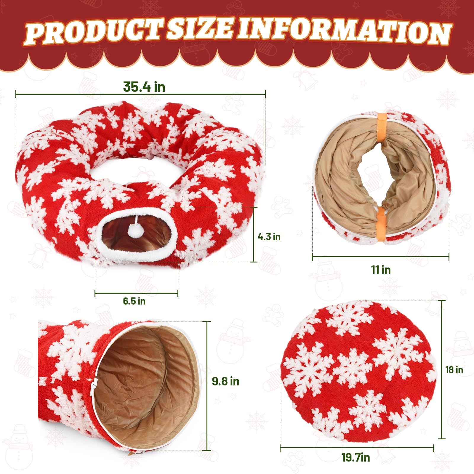 Lonepetu plush donut cave for comfy nap and play