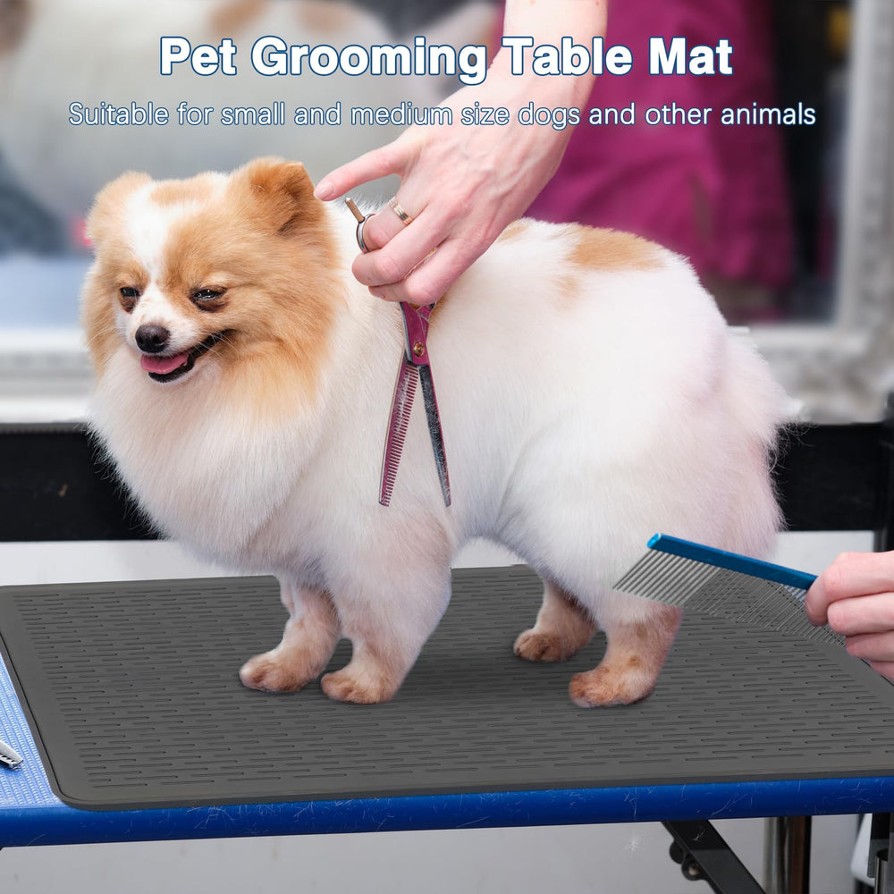 Lonepetu easy-clean grooming mat is wipe- or rinse-ready after use.