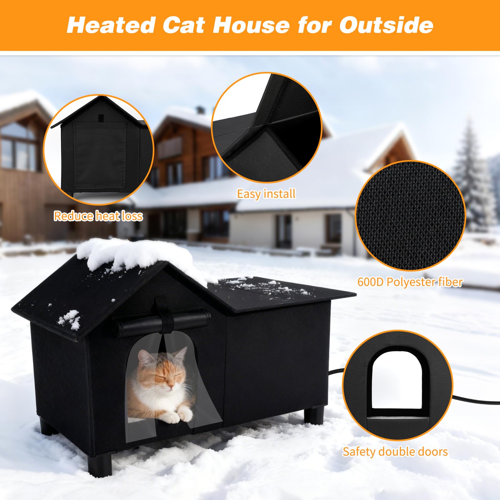 Lonepetu heated pad and regular pad inside for seasonal warmth.