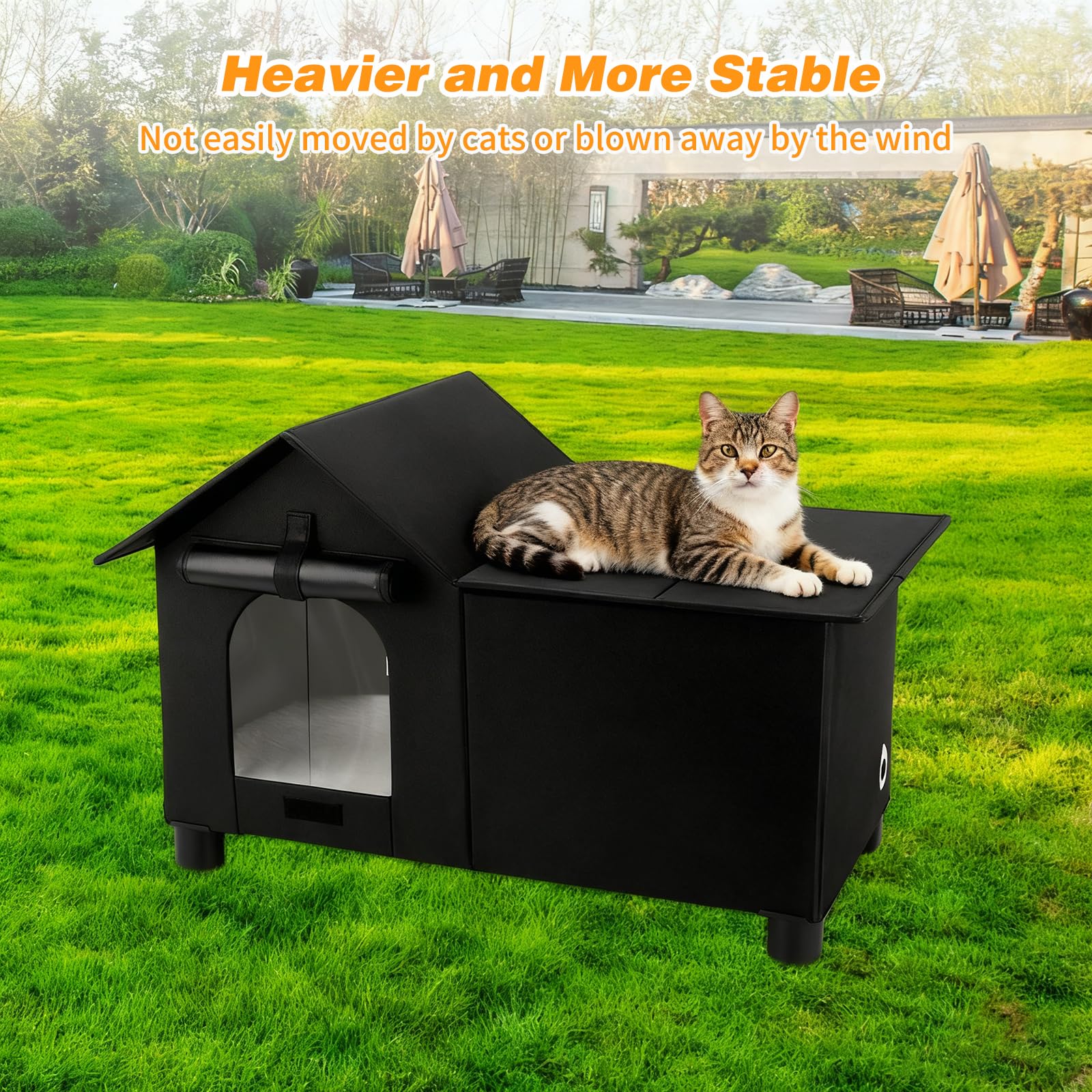 Lonepetu weatherproof polyester shell resists rain and snow.