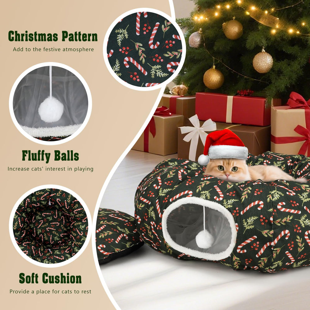 Lonepetu foldable cat tunnel assembly shows quick setup for travel.