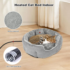 Lonepetu heated cat bed removable heating pad demonstrates easy cleaning and seasonal use