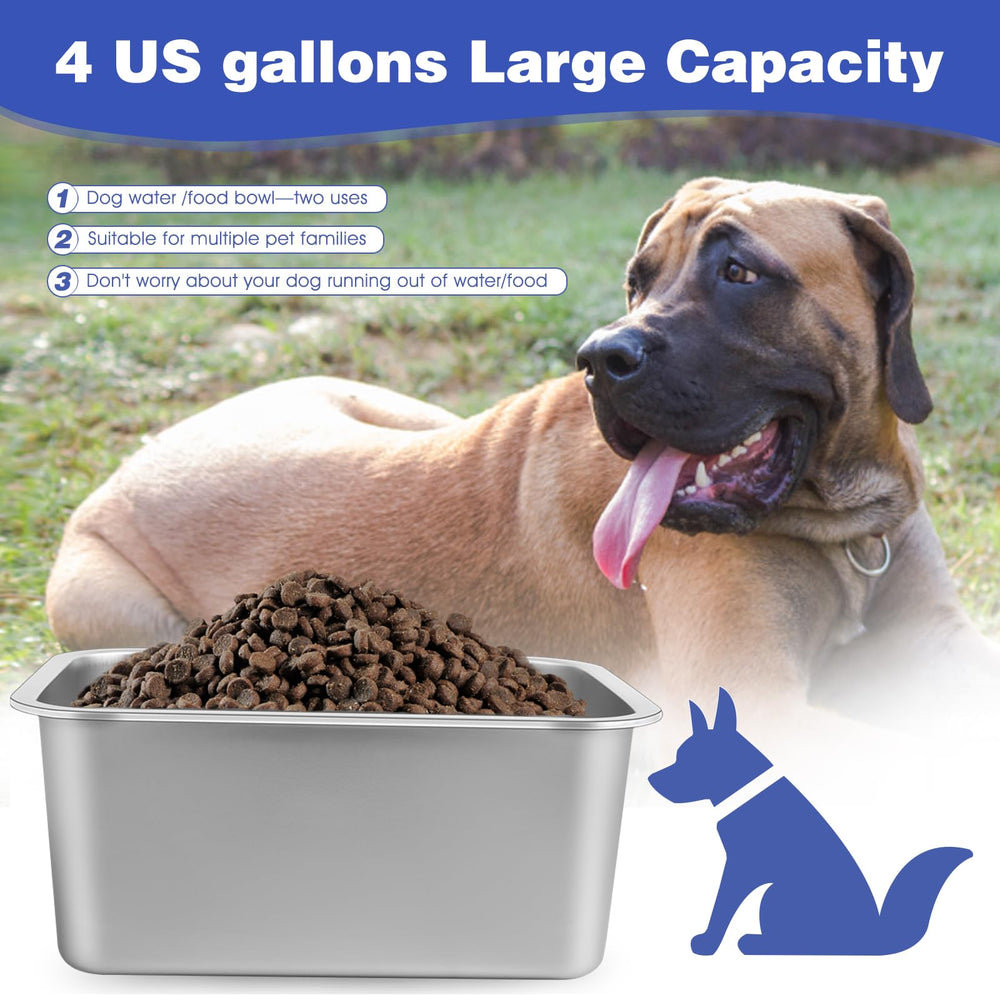Lonepetu large dog bowl dimensions demonstrate stable, spill-resistant design