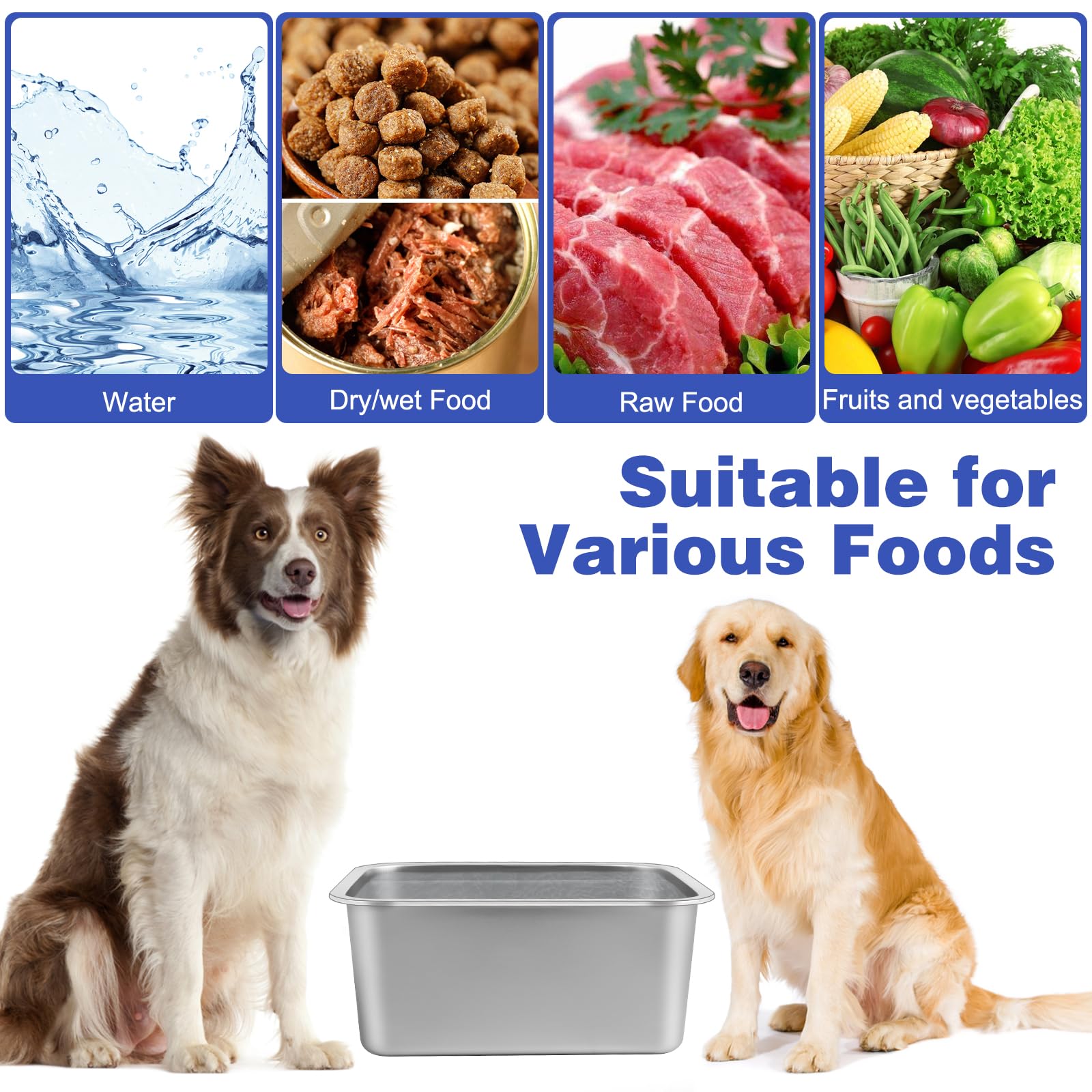 Lonepetu multi-dog-use large bowl suitable for households with several dogs.
