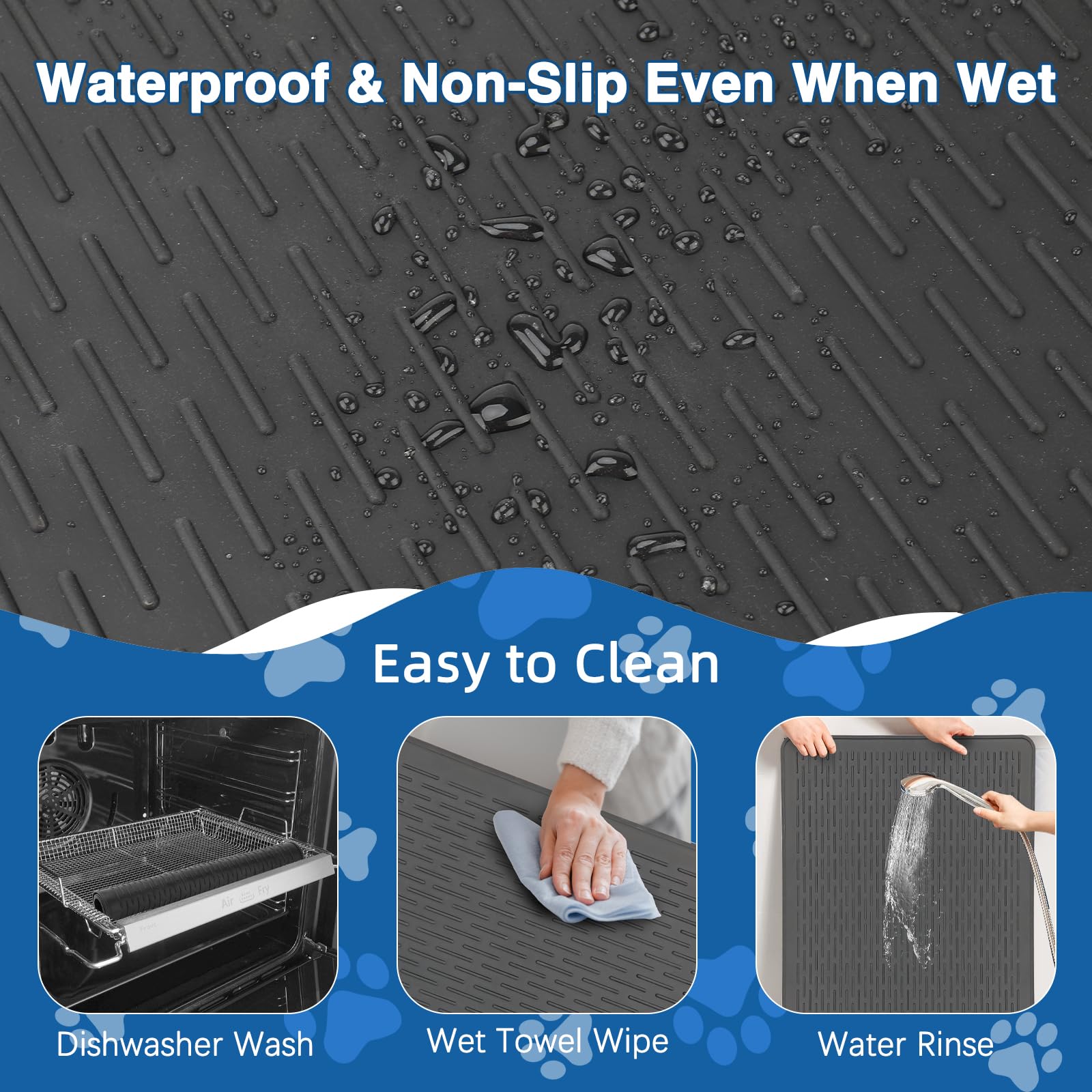 Lonepetu multipurpose mat suits grooming, feeding, and bath tasks for pets.